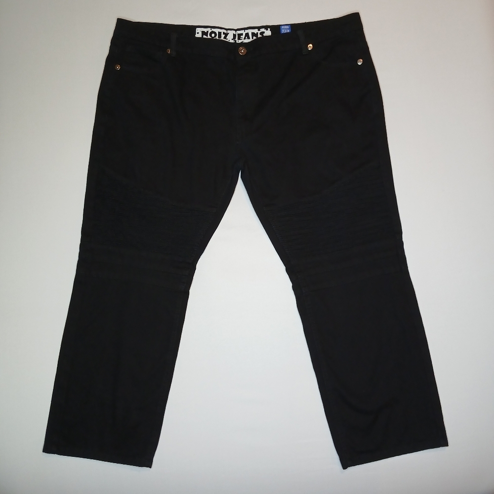 Noiz Jeans Premium Denim Black Rigid Denim Jeans Mens 48×32 *27.5" Actual Inseam